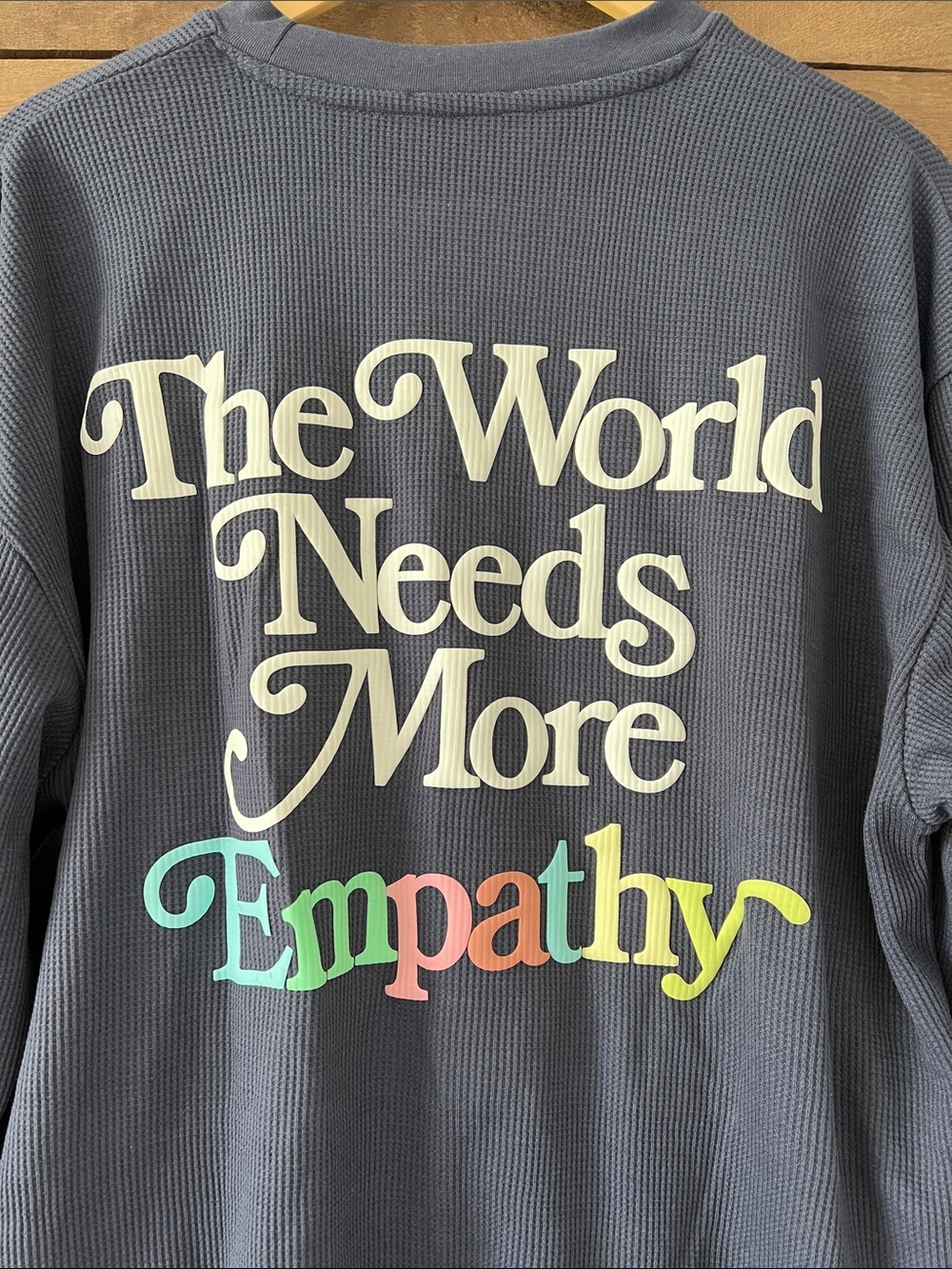 The Mayfair Group Women's World Needs More Empathy Lounge Set Navy Size M/L - Picture 7 of 11